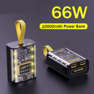 Transparent Power Bank 20000Mah 66W Super Fast